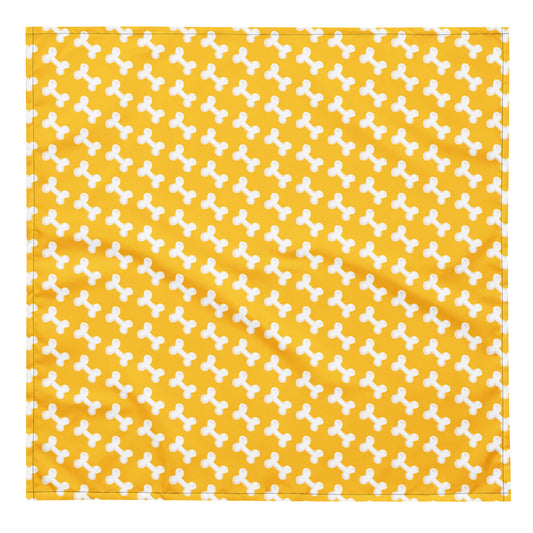 Bones All-over print bandana - Yellow