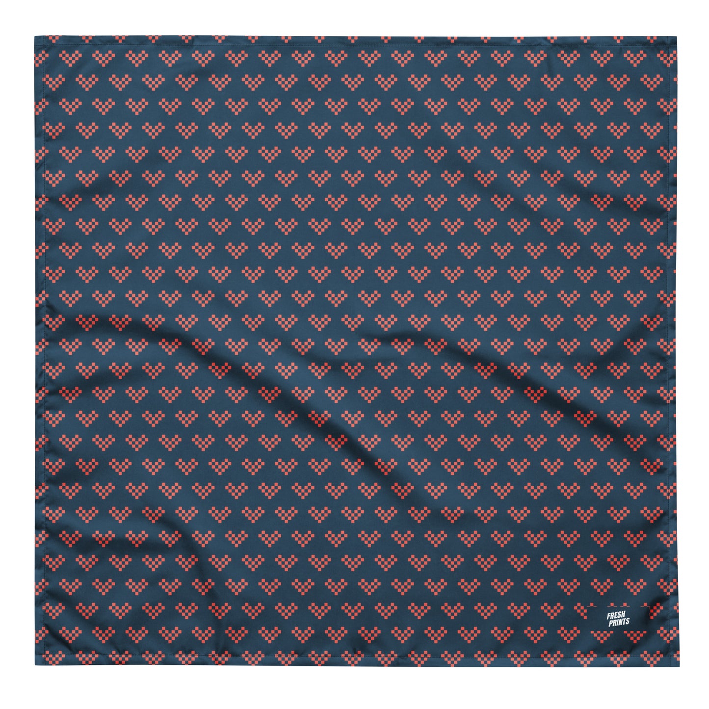 Pixel Heart All-over print bandana - Blue & Pink