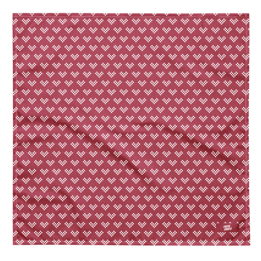 Pixel Heart All-over print bandana - Pink