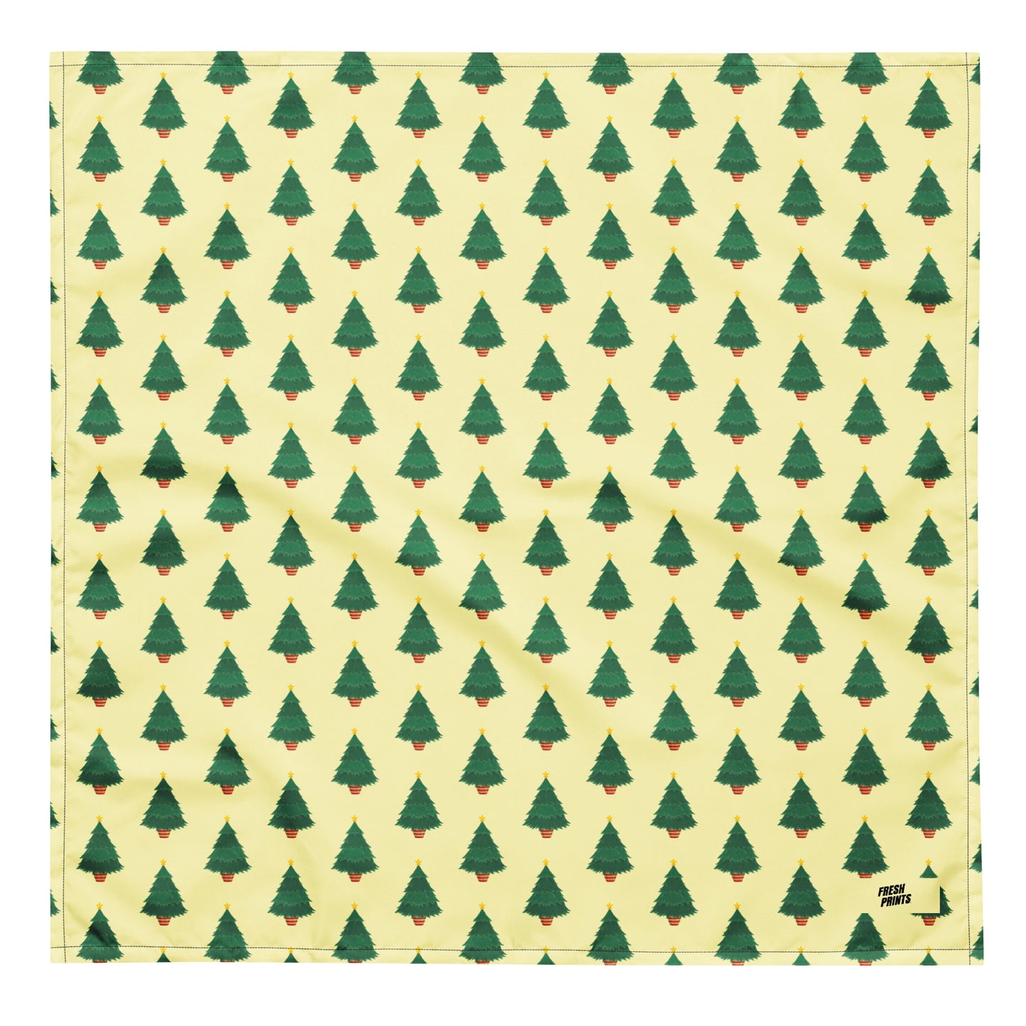 Christmas Tree bandana - Light Yellow