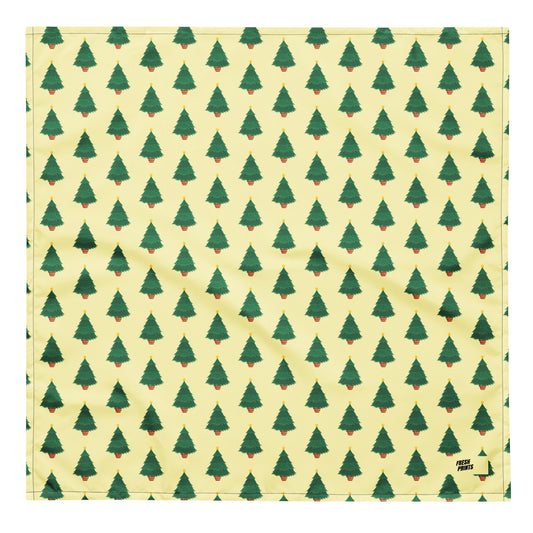 Christmas Tree bandana - Light Yellow