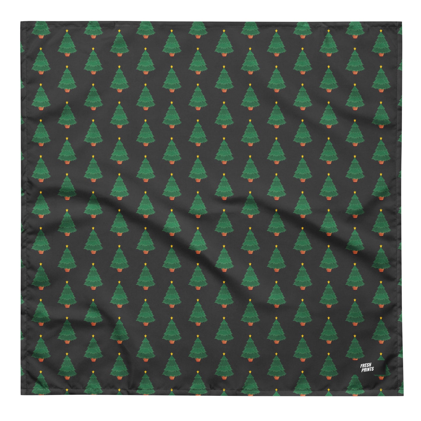 Christmas Tree bandana - Charcoal