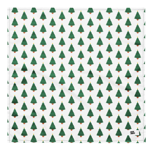 Christmas Tree bandana - White