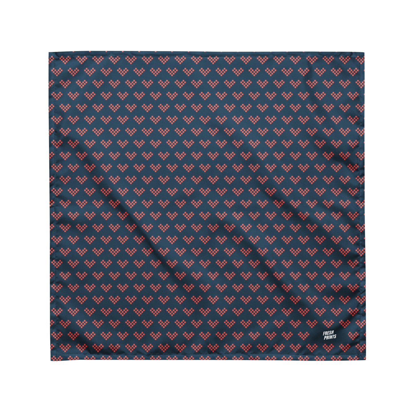 Pixel Heart All-over print bandana - Blue & Pink