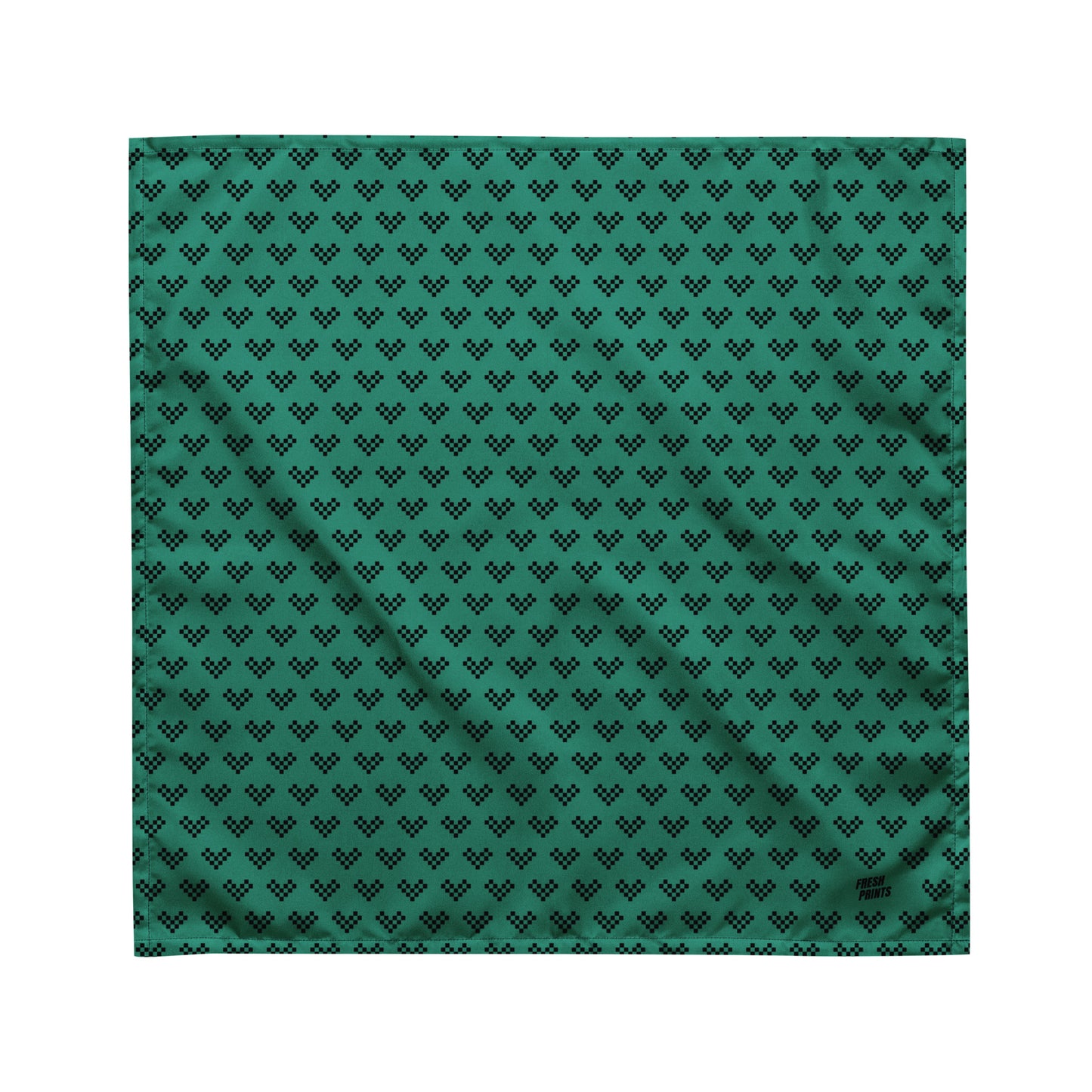 Heart All-over print bandana - Blue Pixel