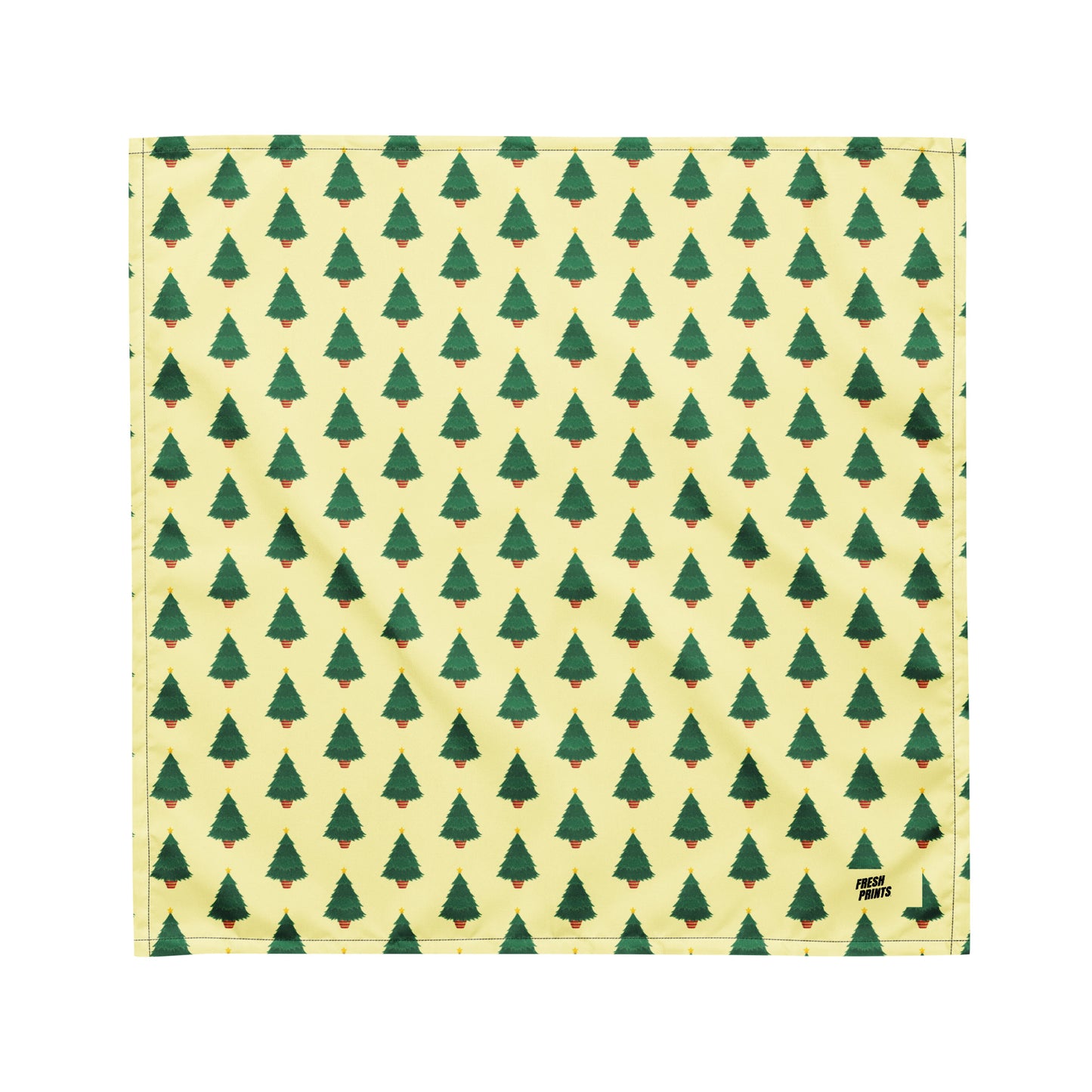 Christmas Tree bandana - Light Yellow