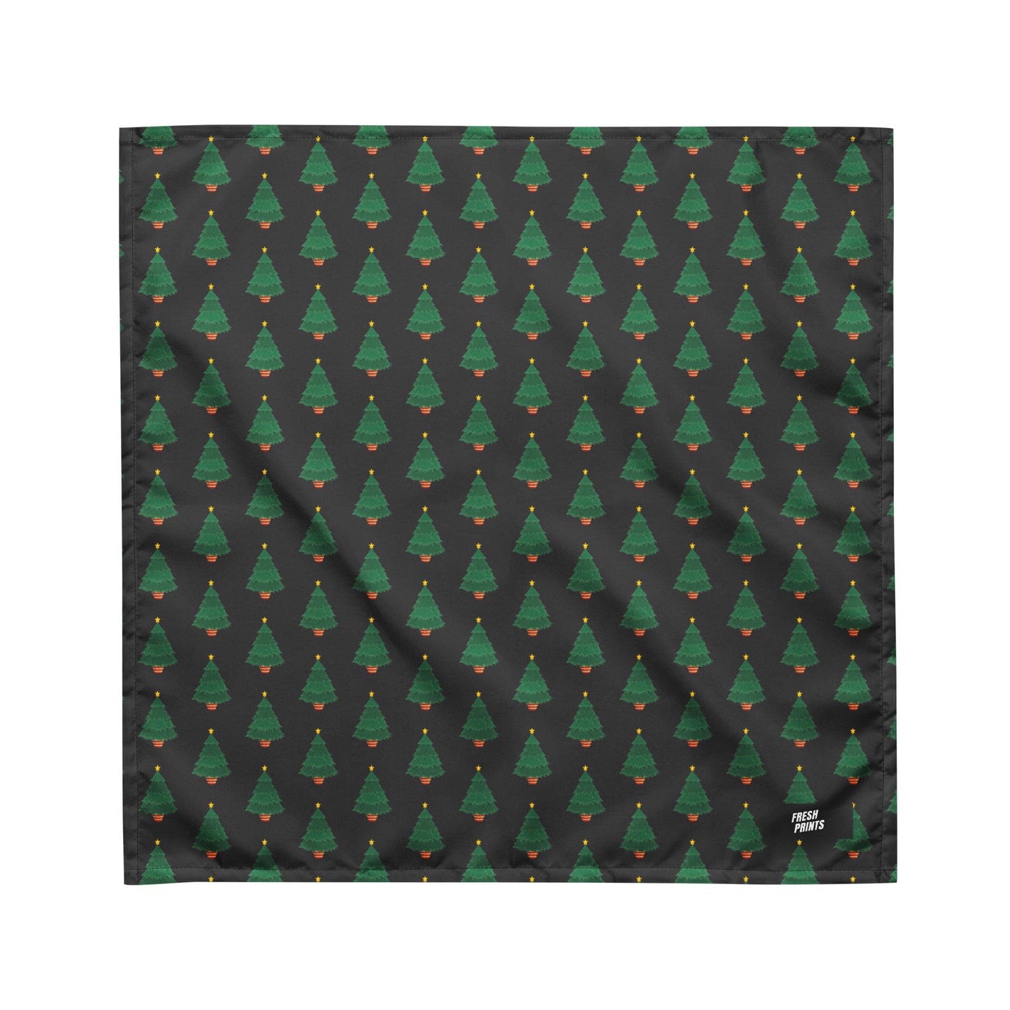 Christmas Tree bandana - Charcoal