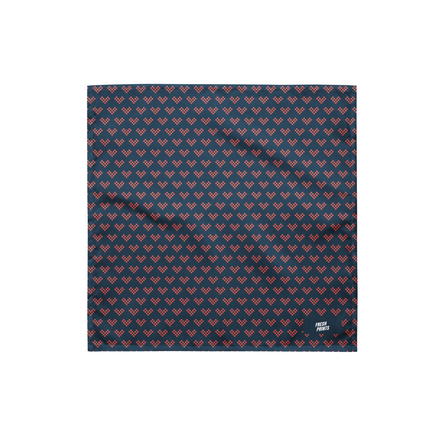 Pixel Heart All-over print bandana - Blue & Pink