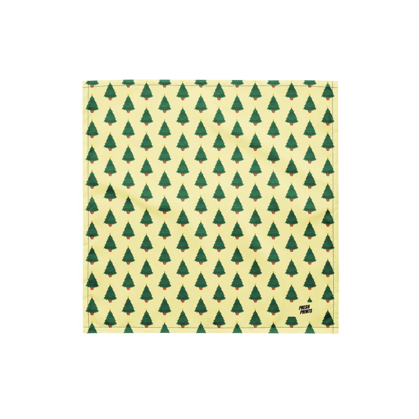 Christmas Tree bandana - Light Yellow