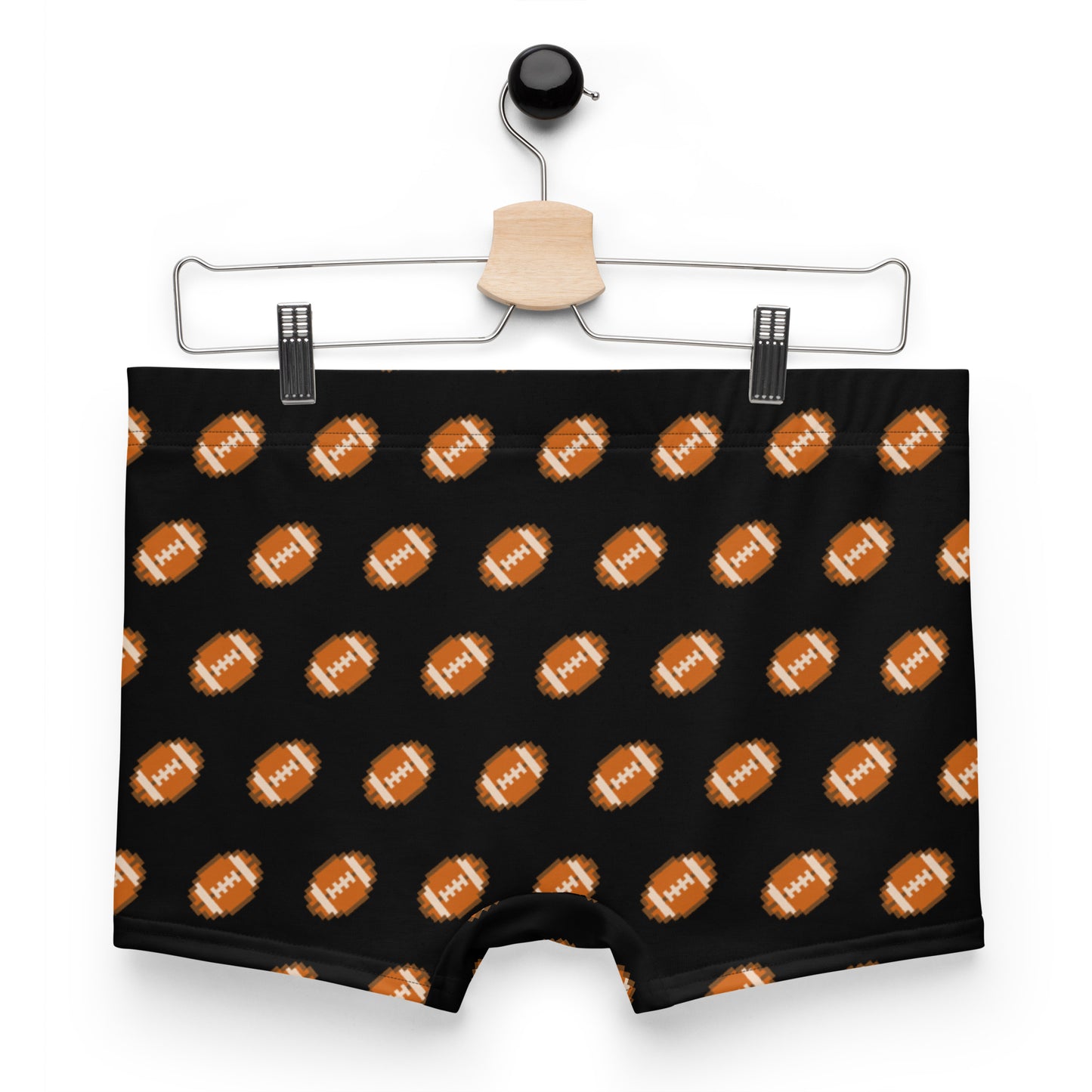 Pixel Football Boxer Briefs - Black