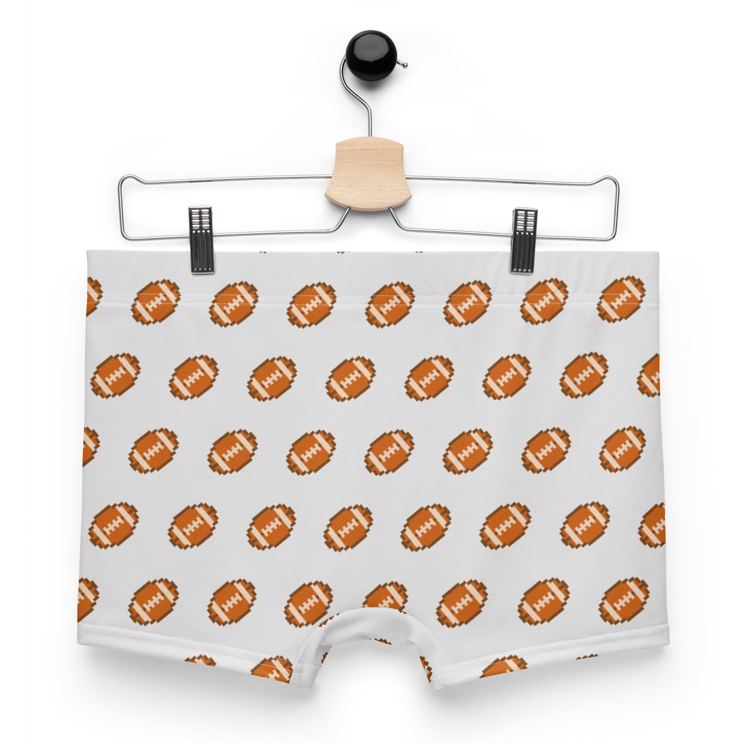 Pixel Football Boxer Briefs - Light Grey