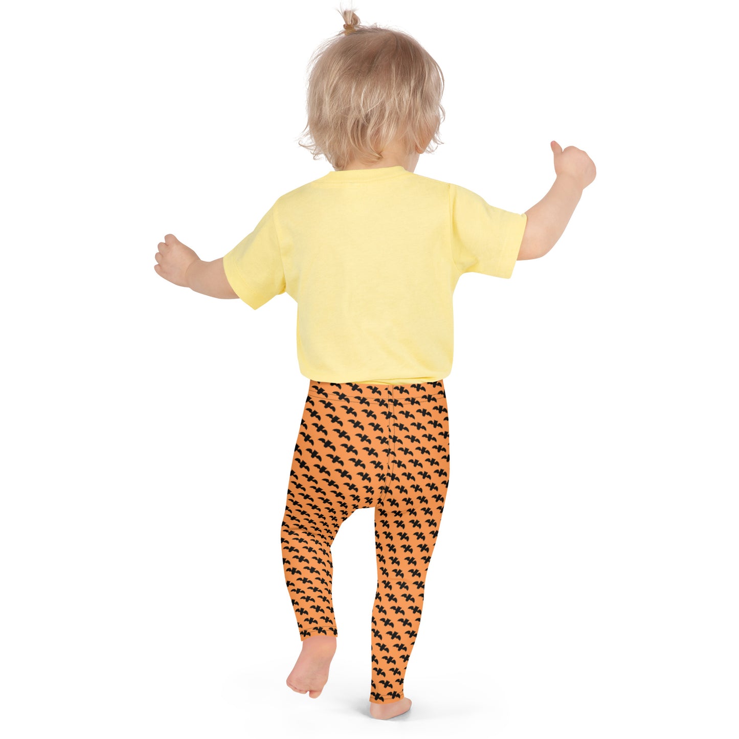 Bat Kid's Leggings - Orange