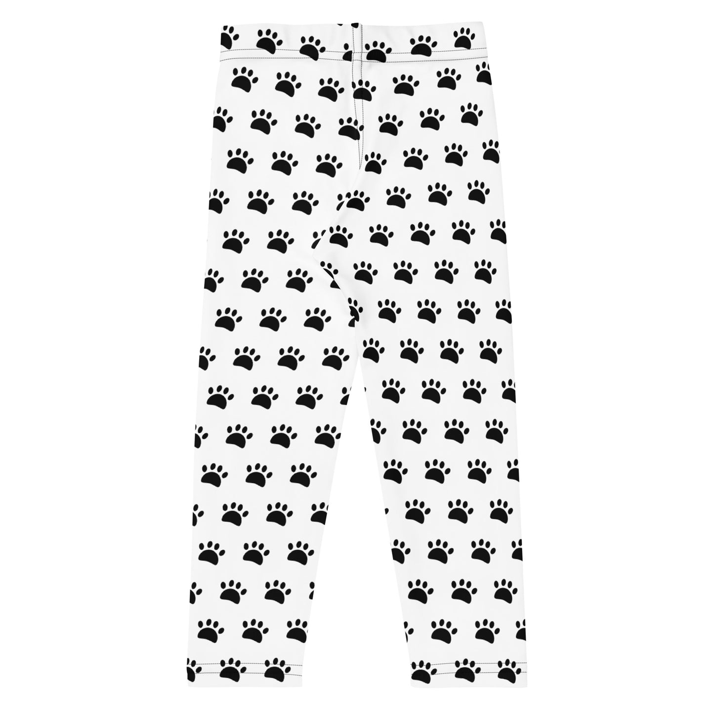 Paws Kid's Leggings - White & Black