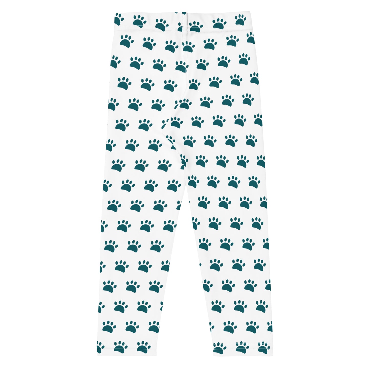 Paws Kid's Leggings - White & Blue