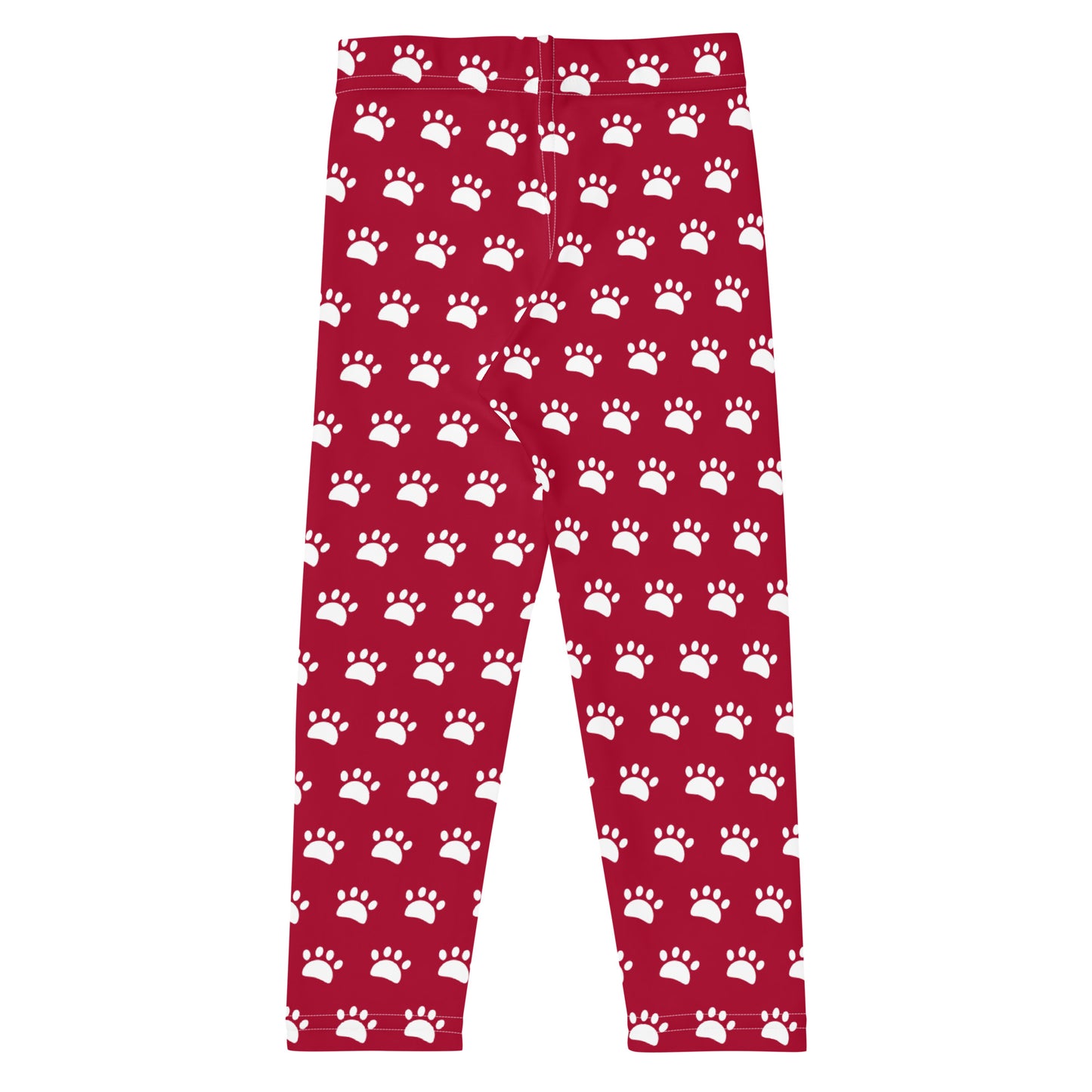 Paws Kid's Leggings - Burgundy