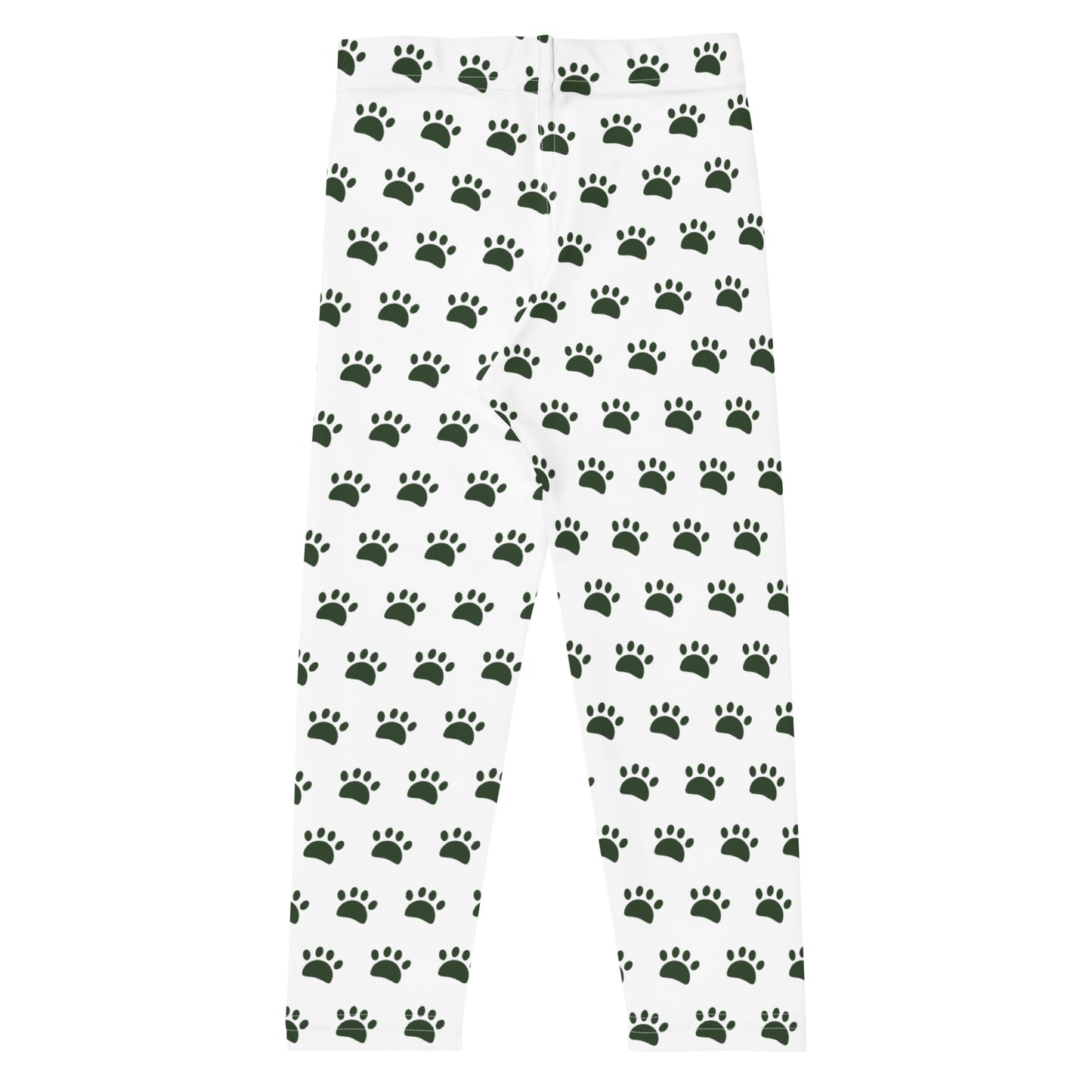 Paws Kid's Leggings - White & Green