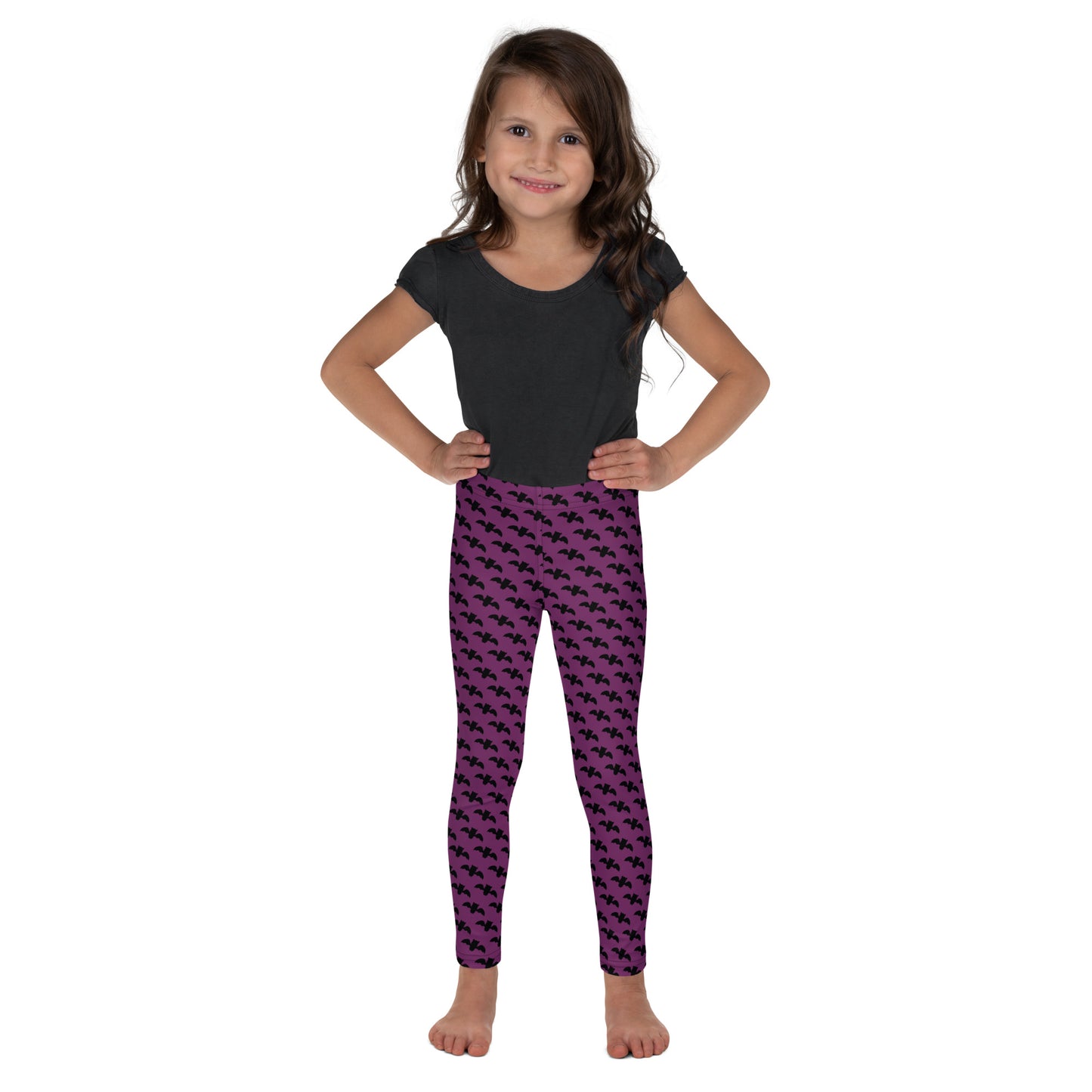 Bat Kids Leggings - Purple