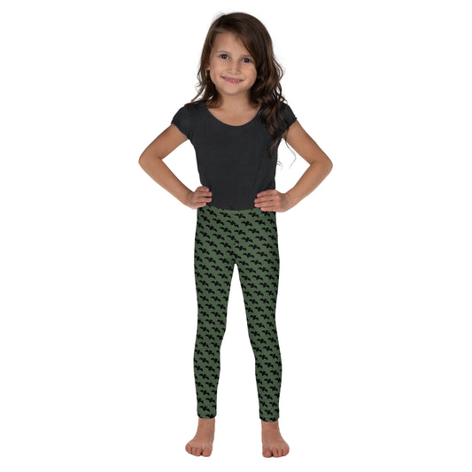 Bat Kids Leggings - Army Green