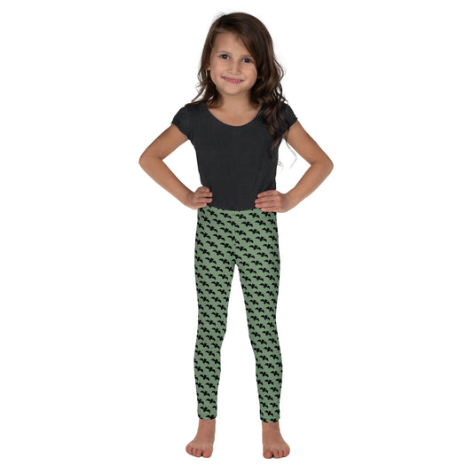 Bat Kids Leggings - Light Army Green