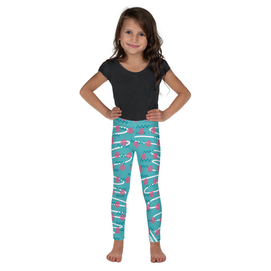 Easter Egg Fun Print Kid's Leggings - Blue