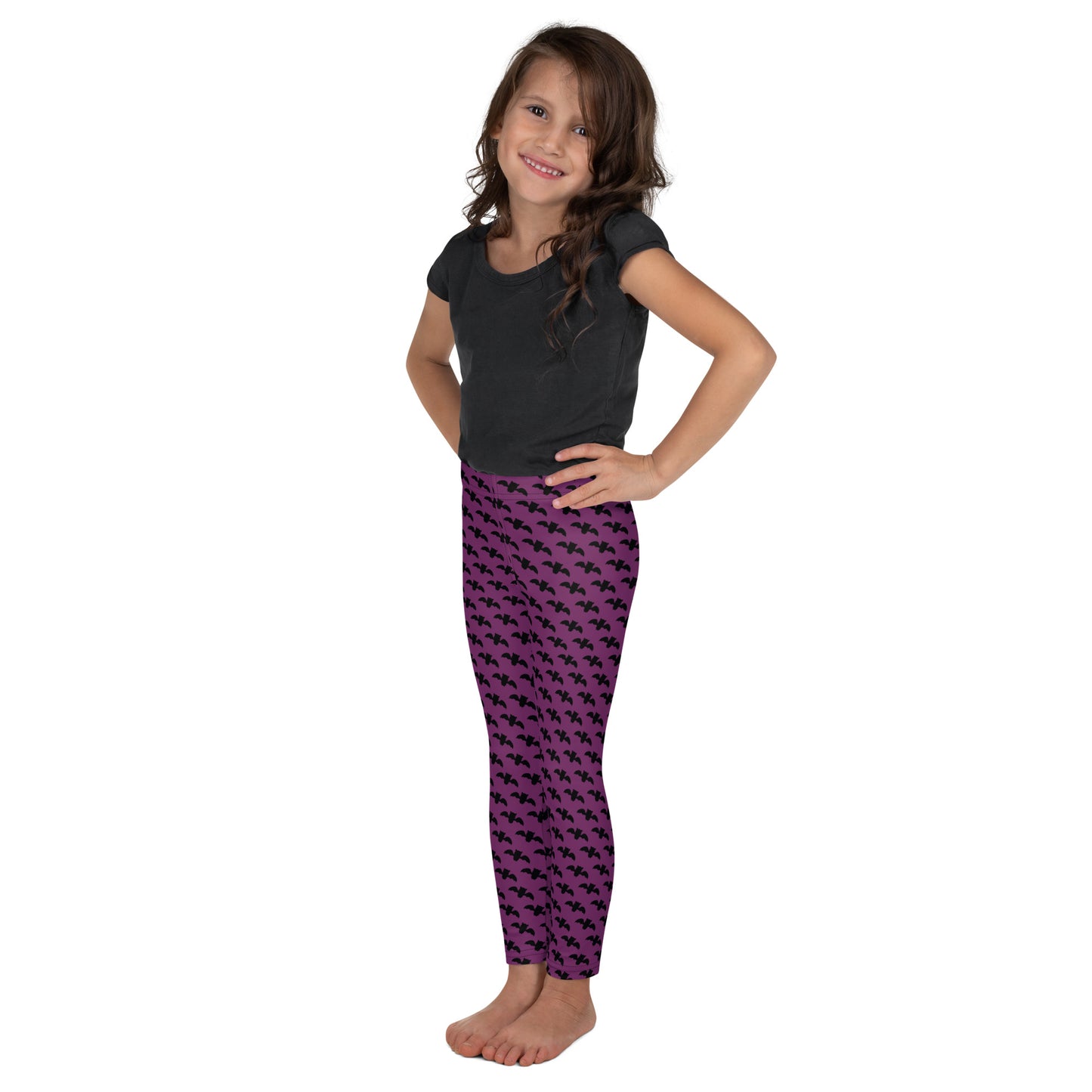 Bat Kids Leggings - Purple