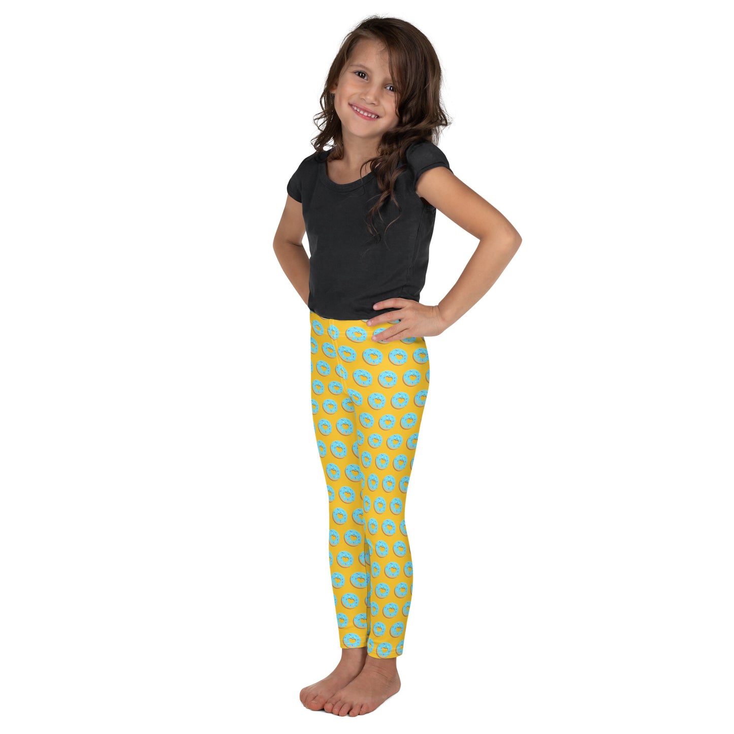 Donut Kid's Leggings - Yellow