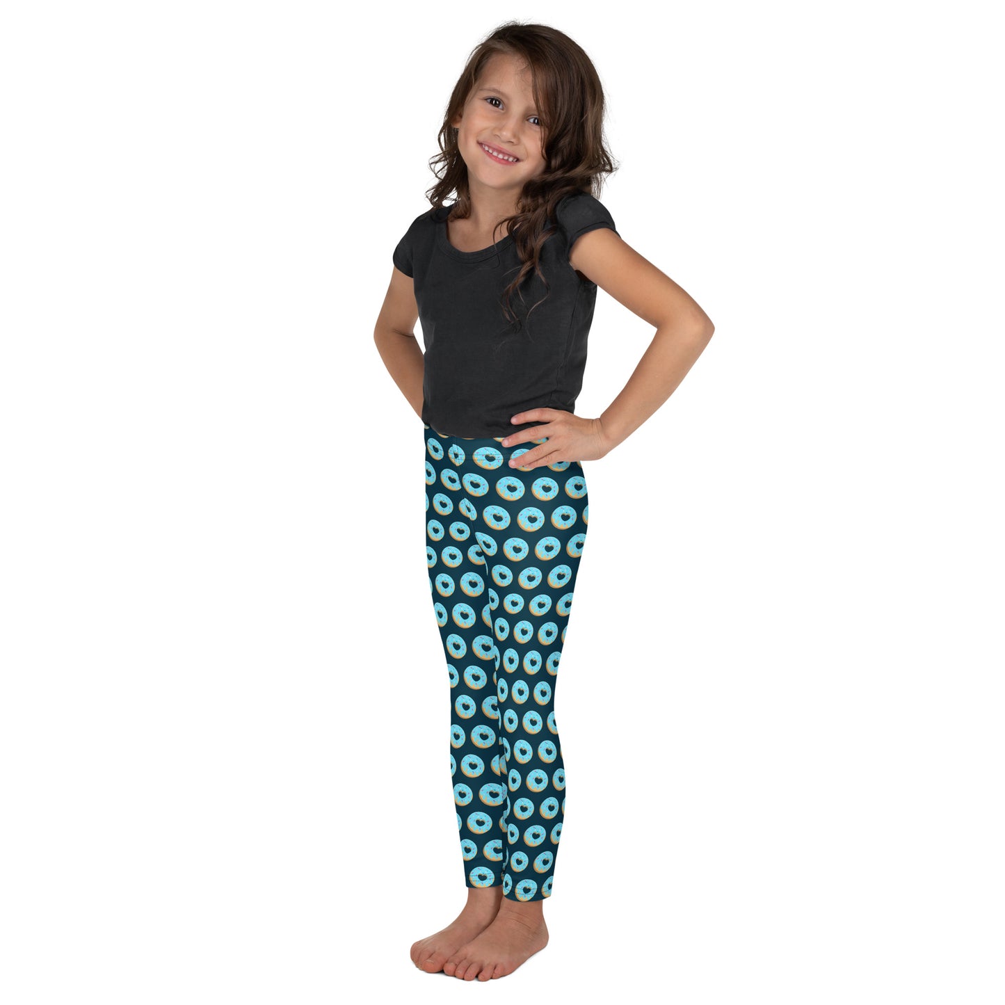 Donut Kid's Leggings - Dark Blue