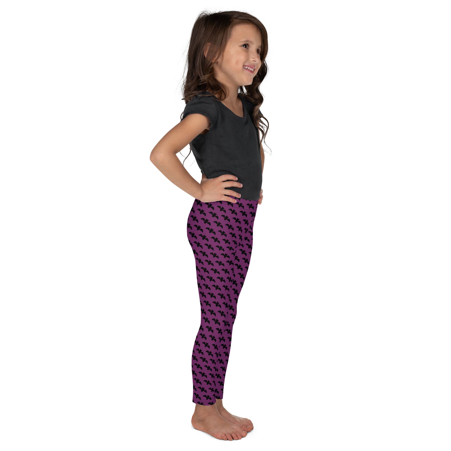 Bat Kids Leggings - Purple