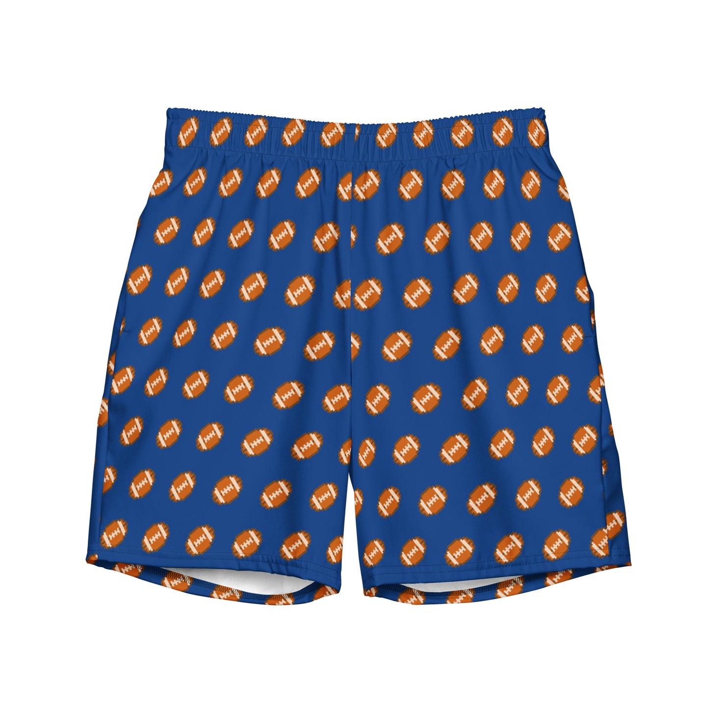 Pixel Football Swim Trunks - Blue