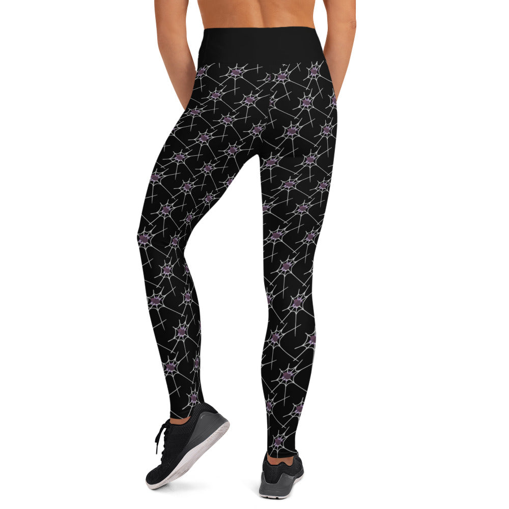 Spider Yoga Leggings -Black