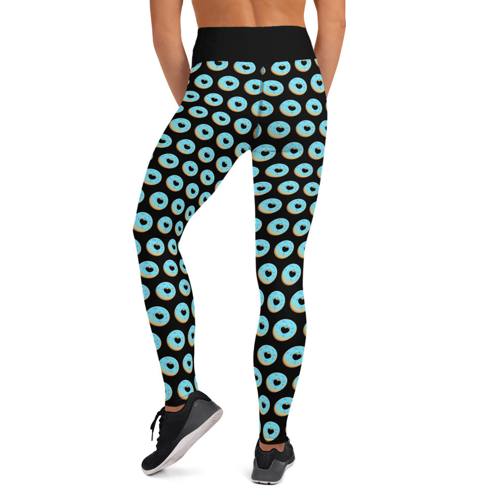 Donut Yoga Leggings - Black