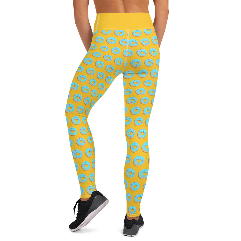 Donut Yoga Leggings - Yellow