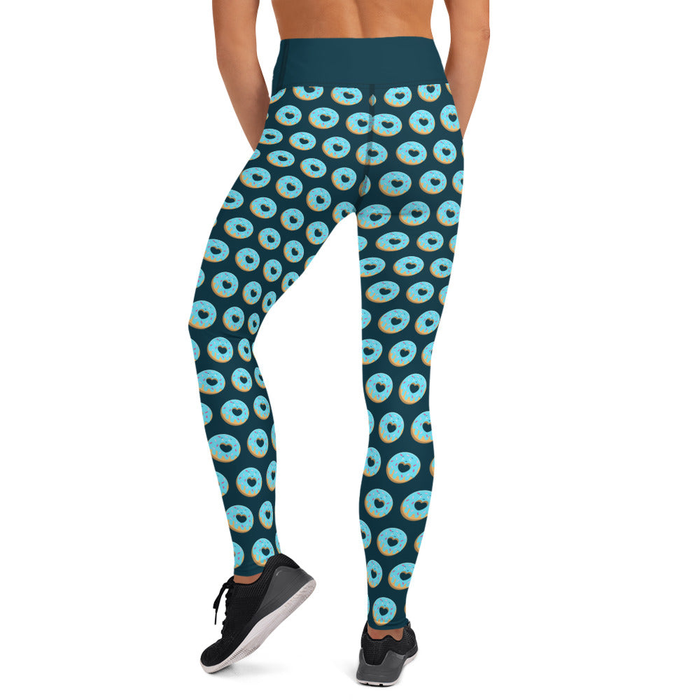 Donut Yoga Leggings - Dark Blue