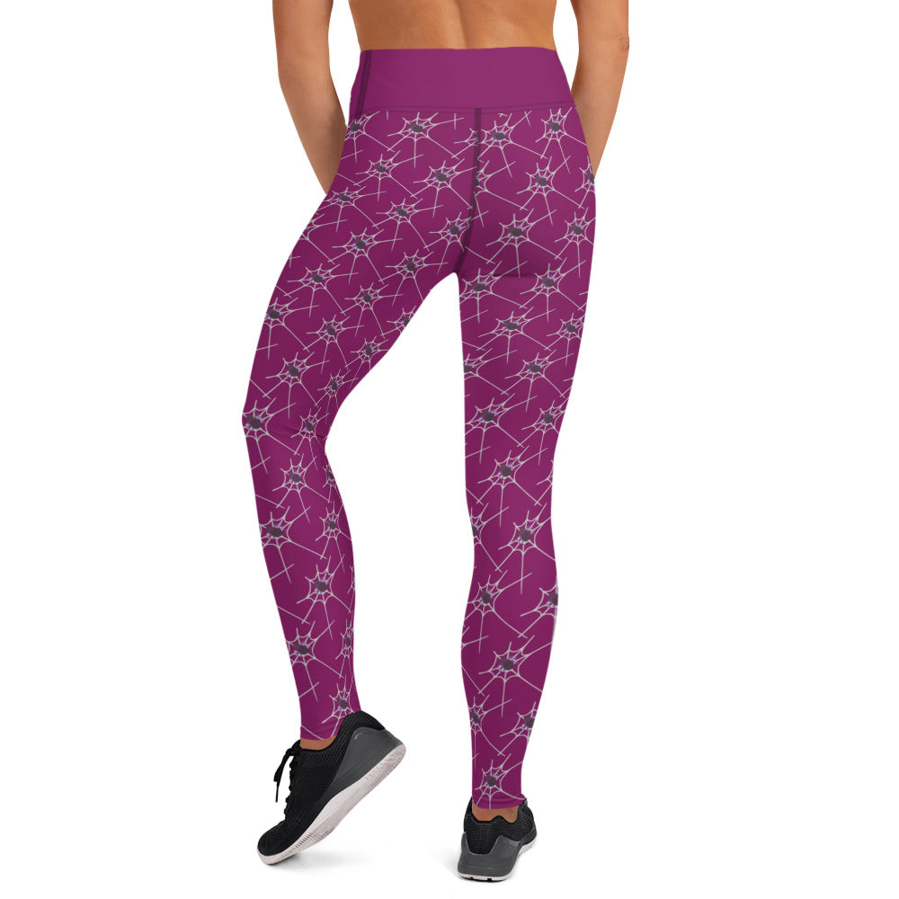 Spider Yoga Leggings - Purple