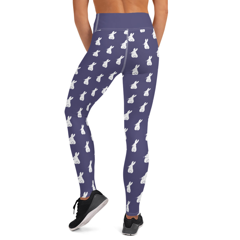 Bunny Yoga Leggings - Purple