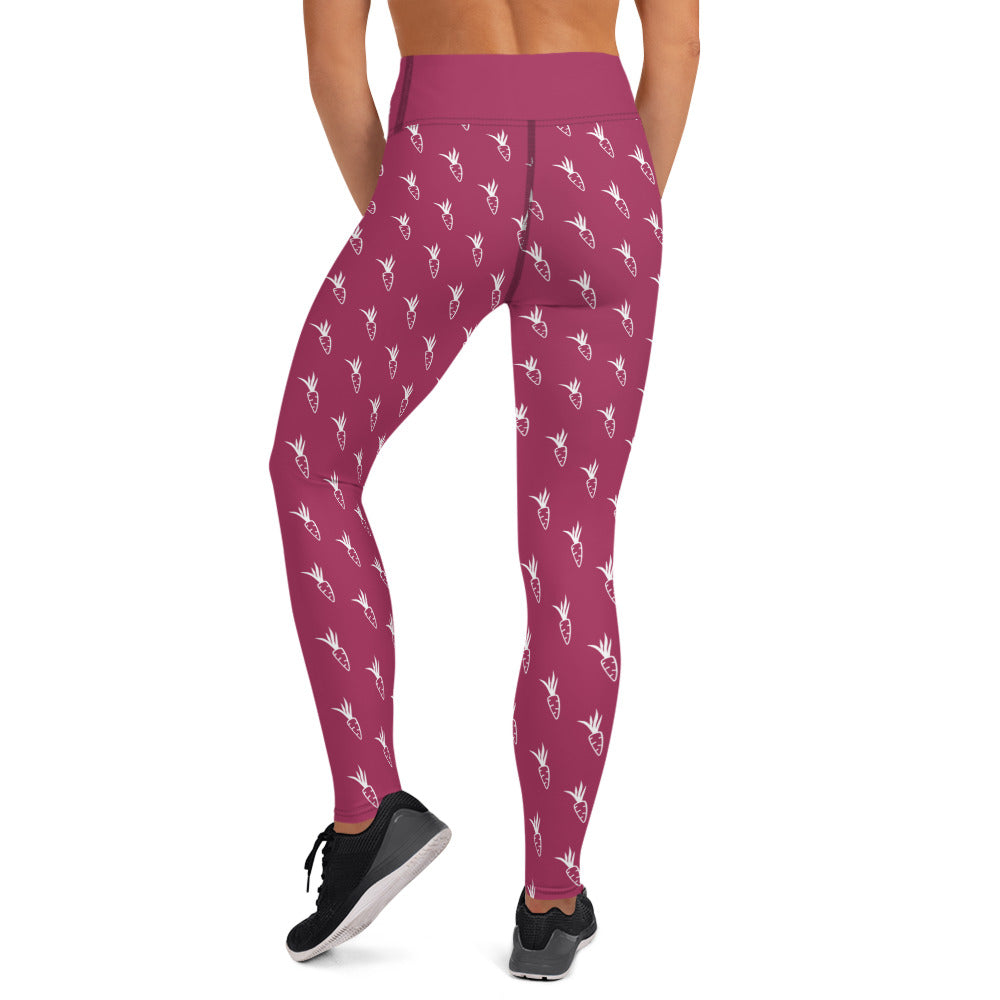 Carrot Yoga Leggings -  Pink/Purple