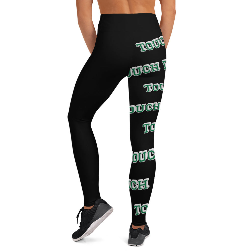 Touch Down! Print Yoga Leggings - Black, Grey, Green