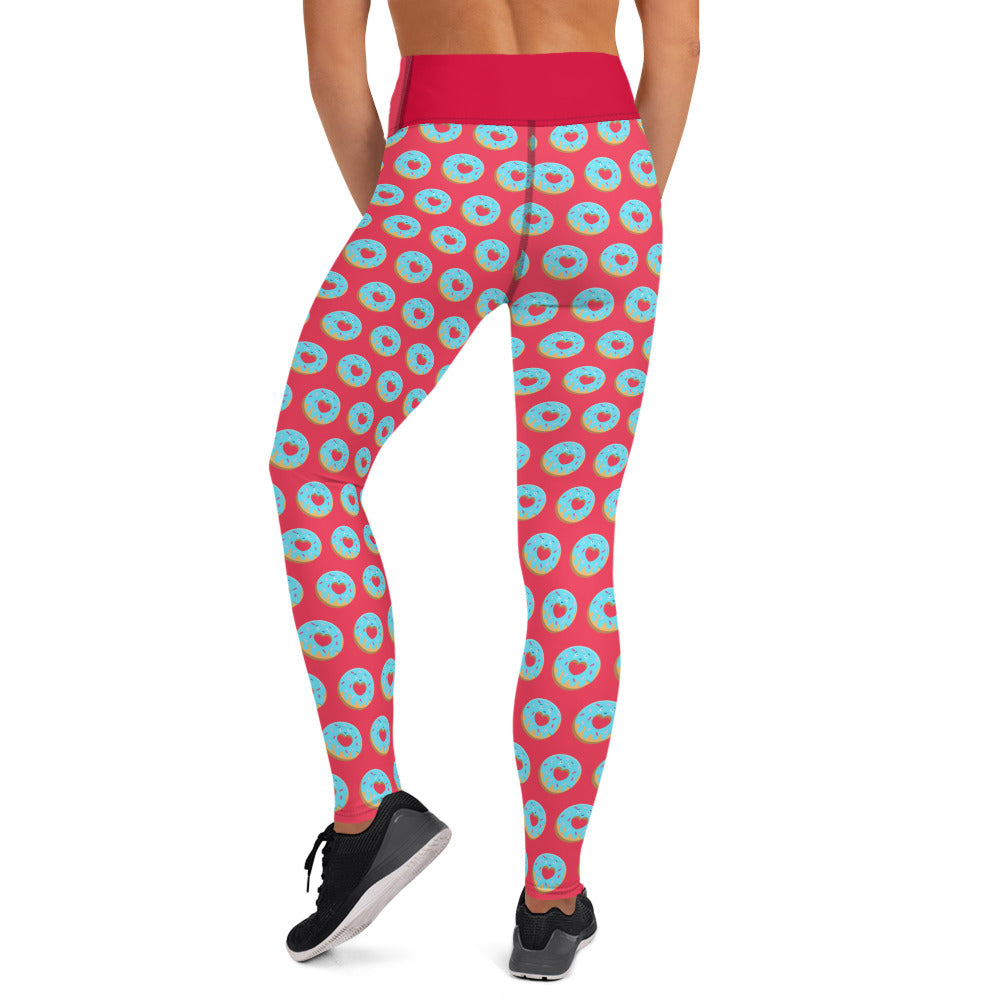 Donut Bright Yoga Leggings - Pink