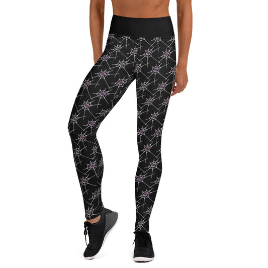 Spider Yoga Leggings -Black