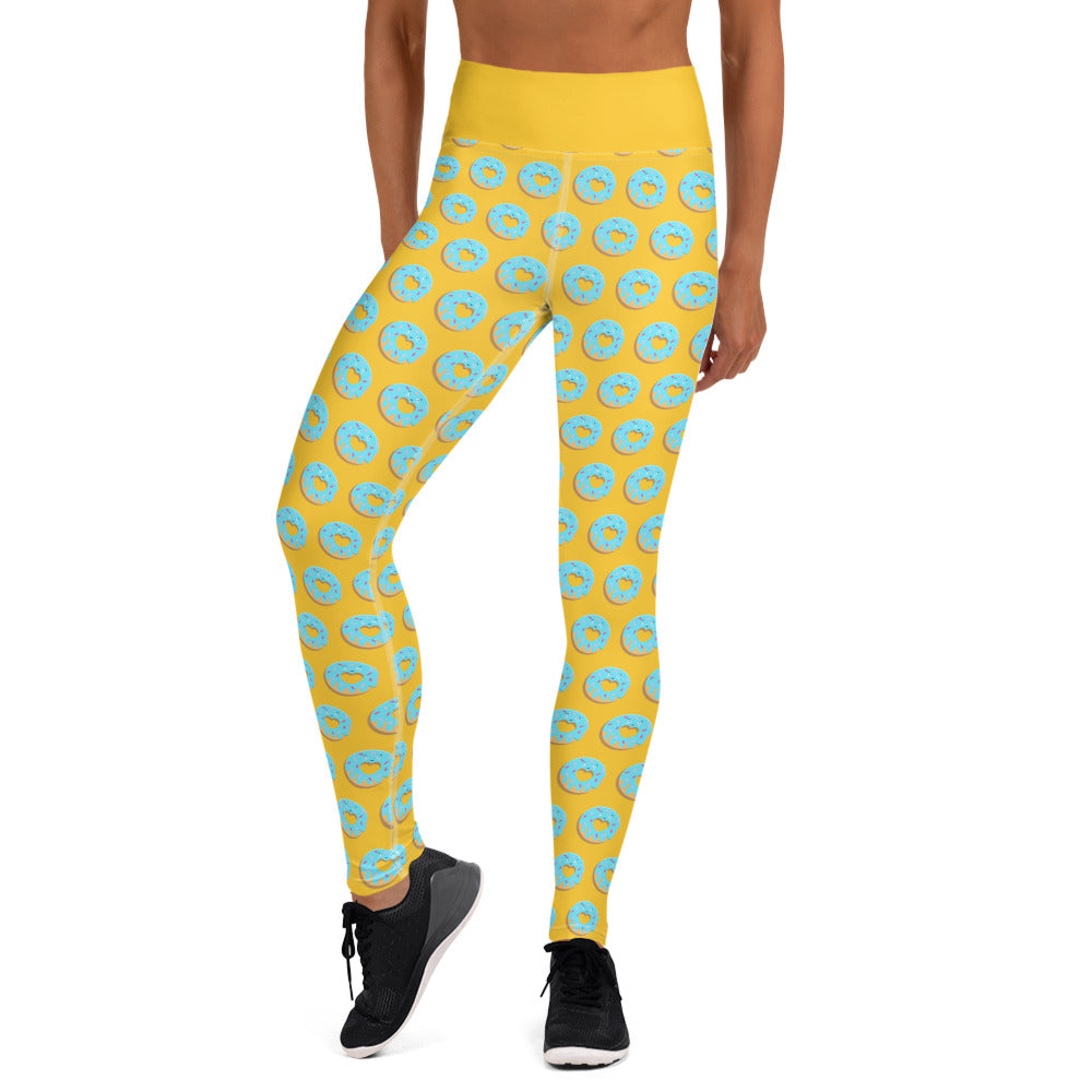 Donut Yoga Leggings - Yellow