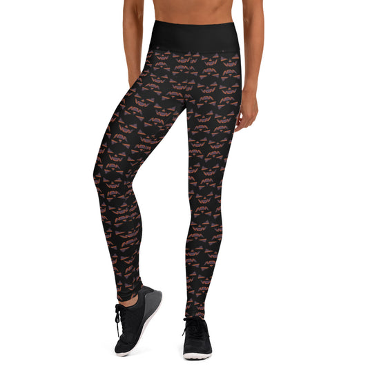 Halloween Face Yoga Leggings - Black