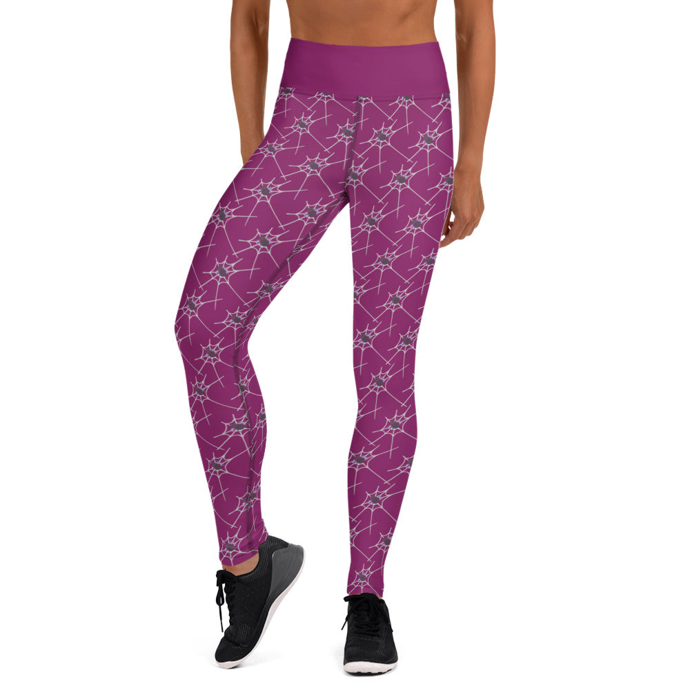 Spider Yoga Leggings - Purple