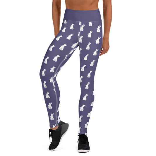 Bunny Yoga Leggings - Purple