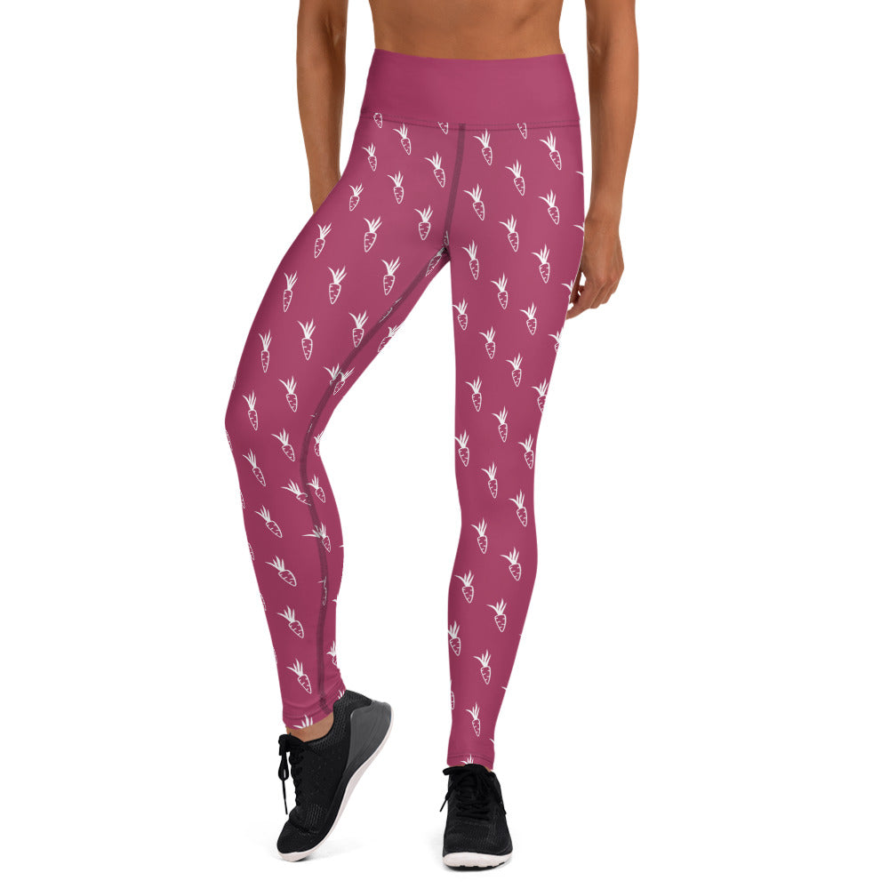 Carrot Yoga Leggings -  Pink/Purple