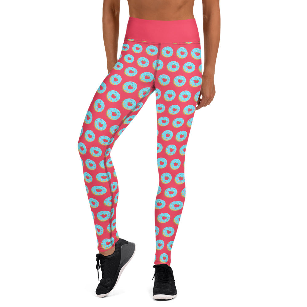 Donut Bright Yoga Leggings - Pink