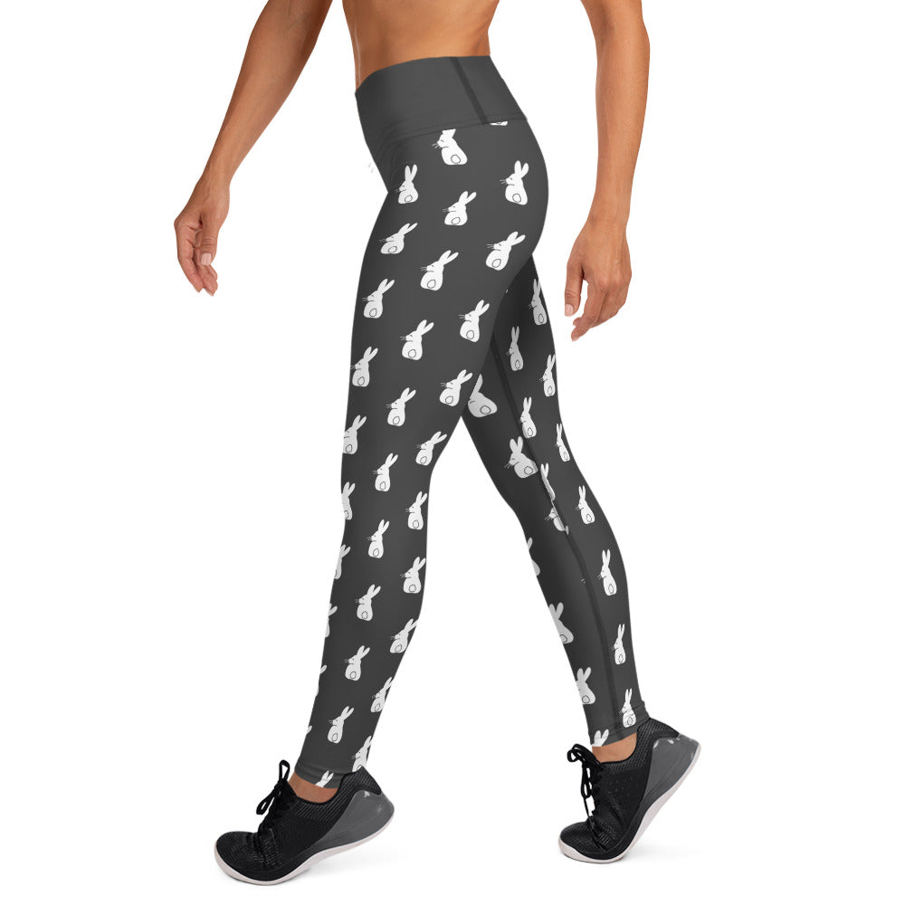 Stripe Yoga Leggings - Charcoal