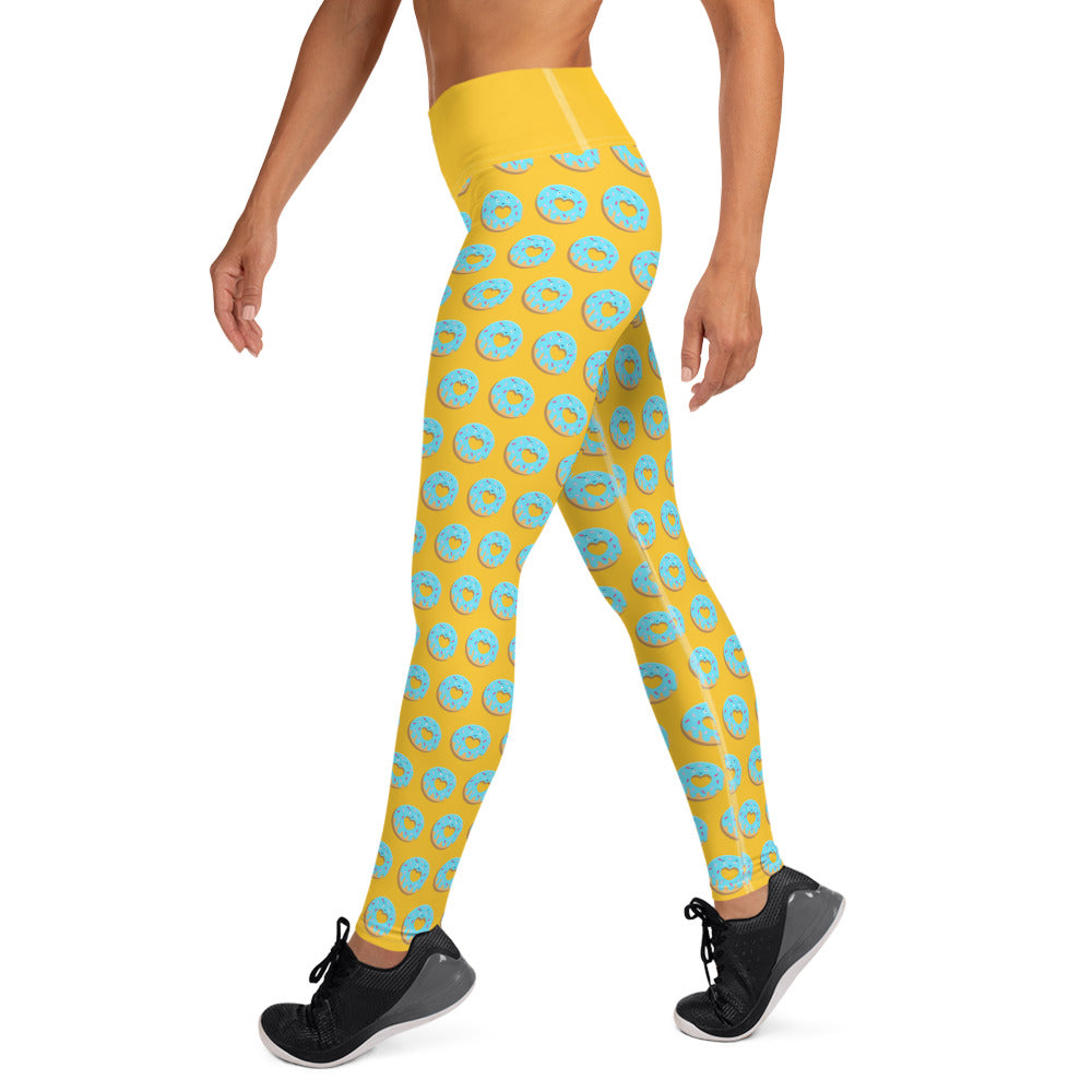 Donut Yoga Leggings - Yellow