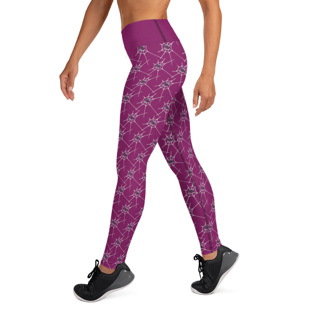 Spider Yoga Leggings - Purple