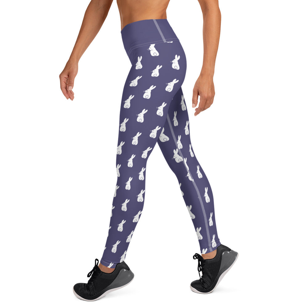 Bunny Yoga Leggings - Purple