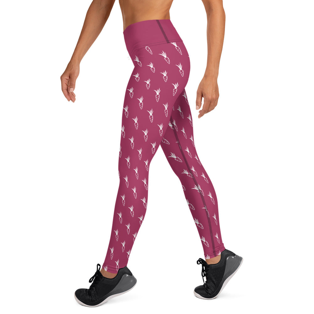 Carrot Yoga Leggings -  Pink/Purple